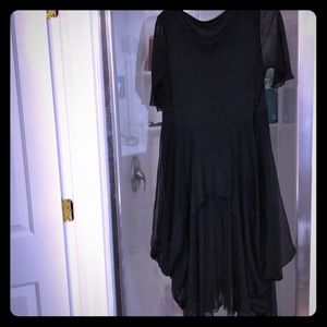 Black asymmetrical dress